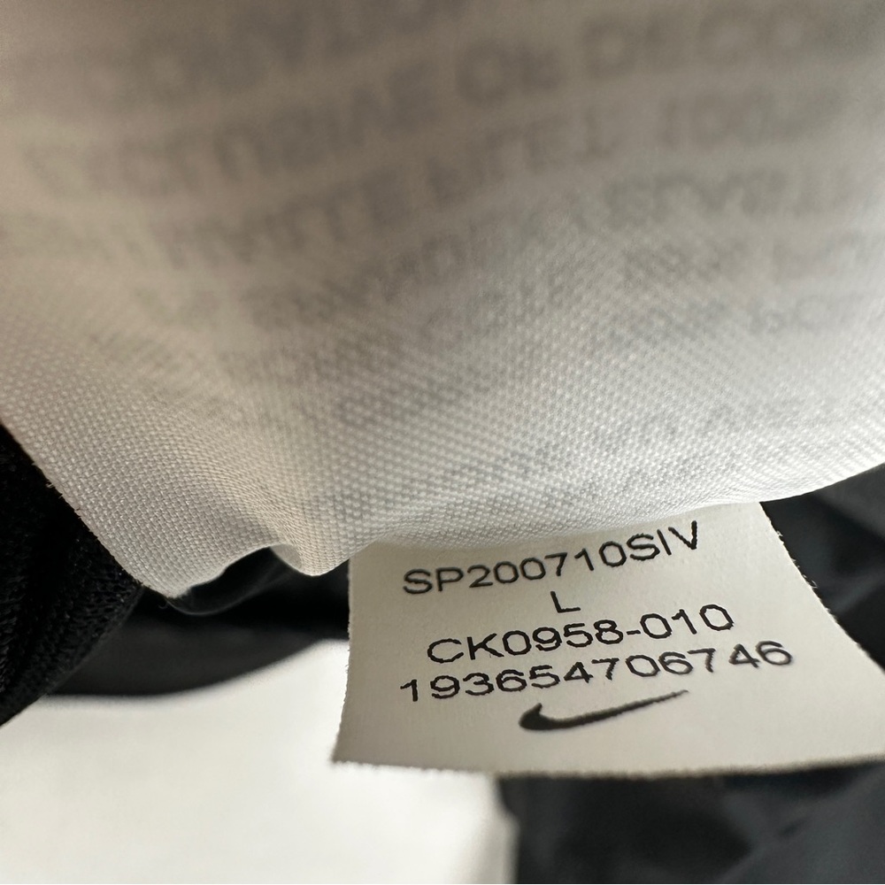 Nike Windrunner Jacket Just Do It Full Zip Hood Black White Logo Print Youth L - Picture 14 of 16